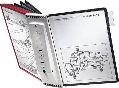 Durable Supporto da parete per pannello espositivo SHERPA® WALL 10 Grigio DIN A4 Numero di display inclusi 10