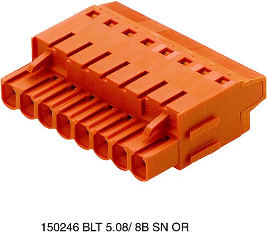Oranžový konektor 150246 BLT 5.08/8B SN OR s 8 kontaktmi.