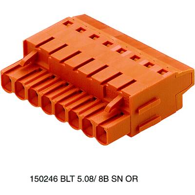 Oranžový konektor 150246 BLT 5.08/8B SN OR s 8 kontaktmi.
