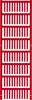 Weidmüller 1918490000 SF 0/21 NEUTRAL RT V2 značenie káblov Druh montáže: prichytenie sponami Potlačiteľná plocha: 3.20 x 21 mm červená Počet markerov: 400 400 ks