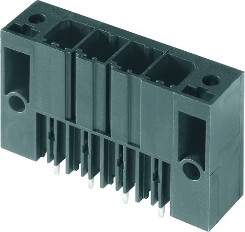 Čiernый obdĺžnikový elektronický konektor s viacerými pinovými kontaktmi, vhodný pre použitie v PCB a káblovom prepojení.