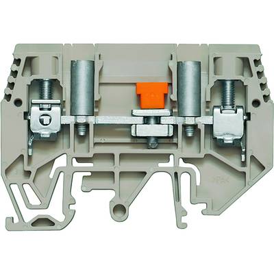 Elektrická radová svorka so skrutkovým pripojením, v sivom kryte, znázorňuje vnútorné mechanizmy pre upevnenie kábla.