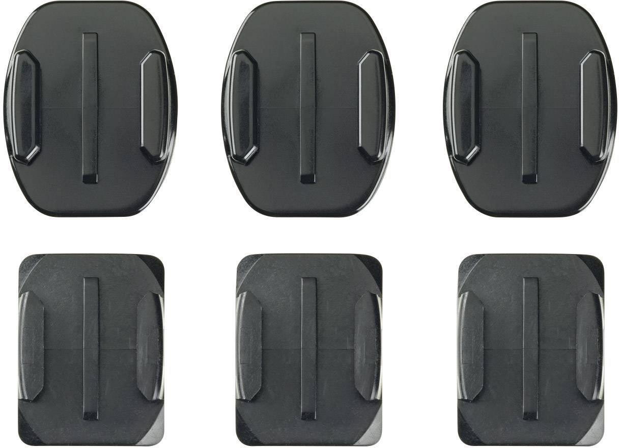 3 Fixations adhésives incurvées + 3 fixations adhésives plates GoPro AACFT-001