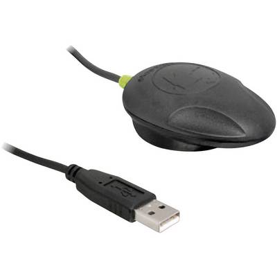 Čierny USB prijímač s káblom, ktorý sa používa na bezdrôtové pripojenia.