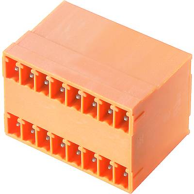 Oranžový konektor s viacerými kontaktmi, vhodný pre elektrické prepojenia v rôznych zariadeniach.