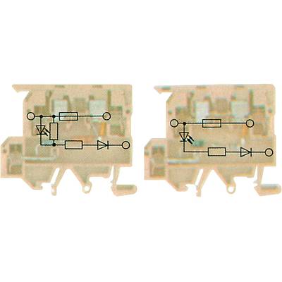 Diagram dvoch elektrických obvodov so symbolmi odporov, diód a prepojení v obdĺžnikových púzdrach.