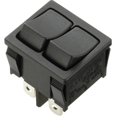 TRU COMPONENTS kolískový spínač TC-R13-33PAA-02 250 V/AC 6 A 2x vyp/zap s aretáciou 1 ks