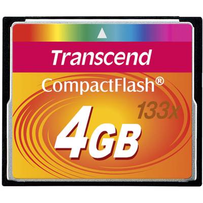 Transcend 4GB CompactFlash pamäťová karta s rýchlosťou zápisu 133x.