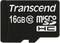 Čierna pamäťová karta Transcend microSD s kapacitou 16 GB, triedy rýchlosti 10.