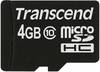 Pamäťová karta Micro SDHC 4 GB Transcend Premium Class 10