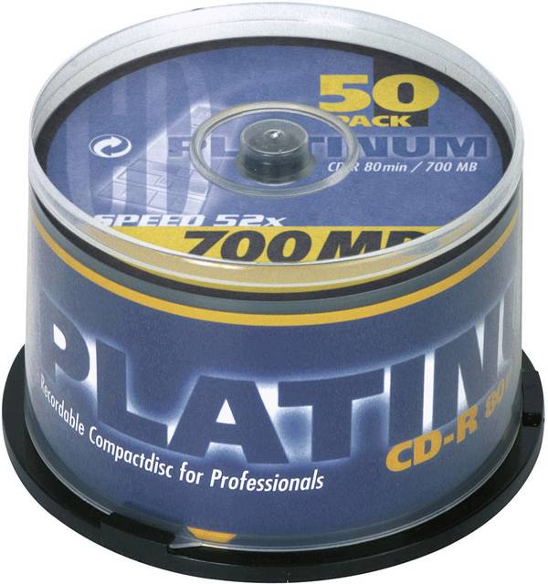 Platinum 100128 CD-R 80 700 MB 50 ks vreteno