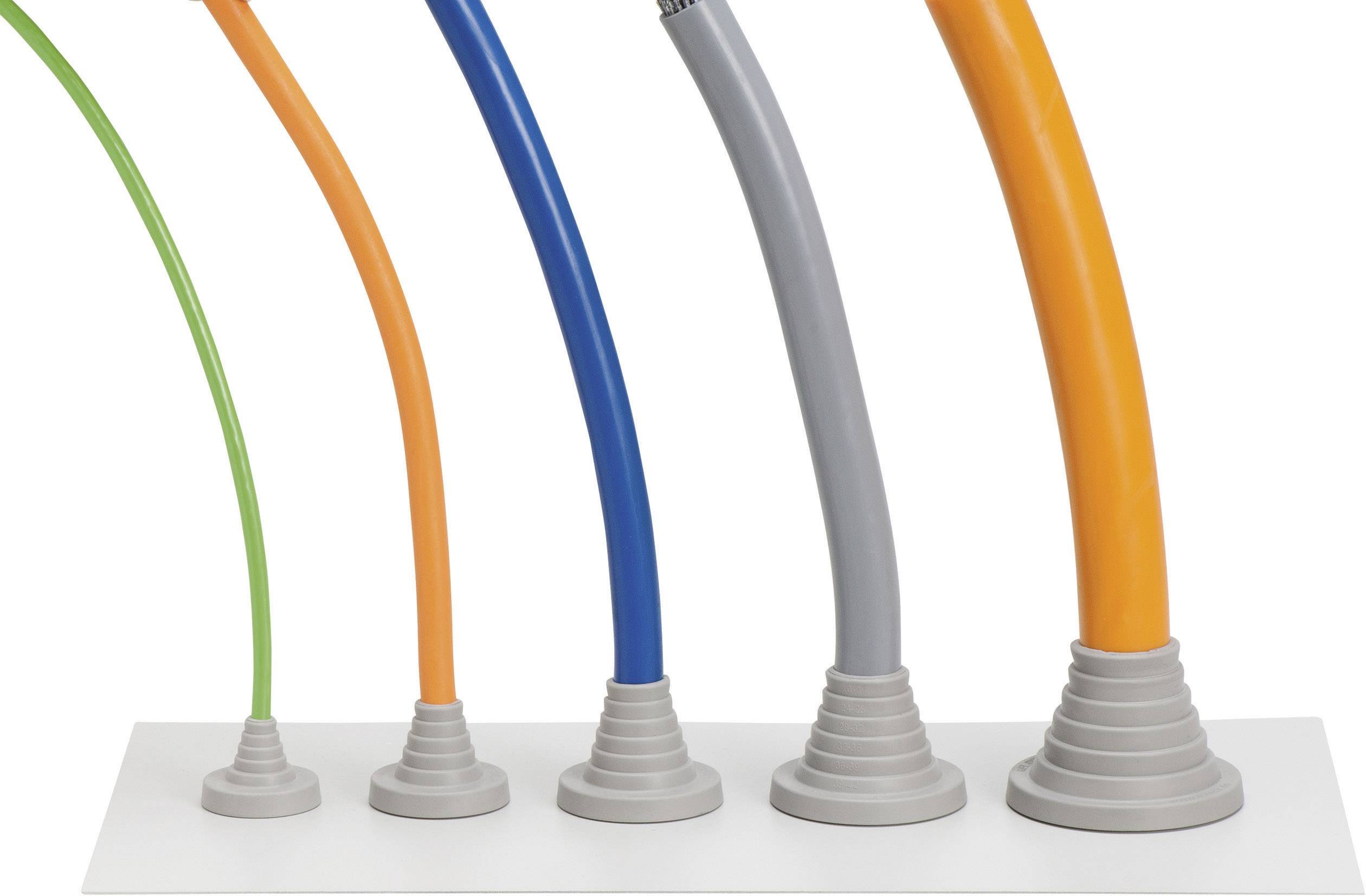 Icotek KEL-DPF 32/6-18 Passacavo Ø (max.) 18 mm Poliammide, Gomma Grigio 1 pz.