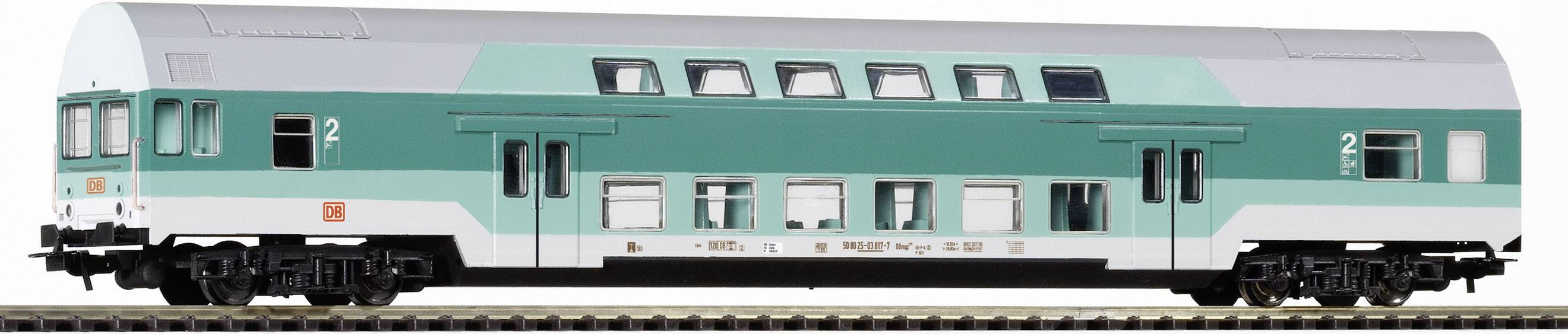 H0 dvojposchodový vlak, model Kontrolné auto 2. triedy, Piko H0 57681