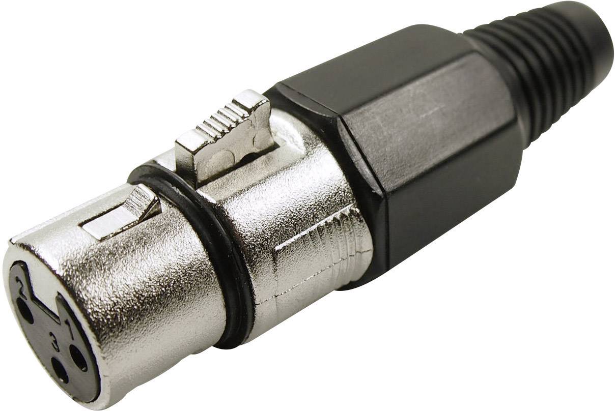 Cliff FC6140 XLR konektor zásuvka, rovná Pólov: 3 strieborná 1 ks