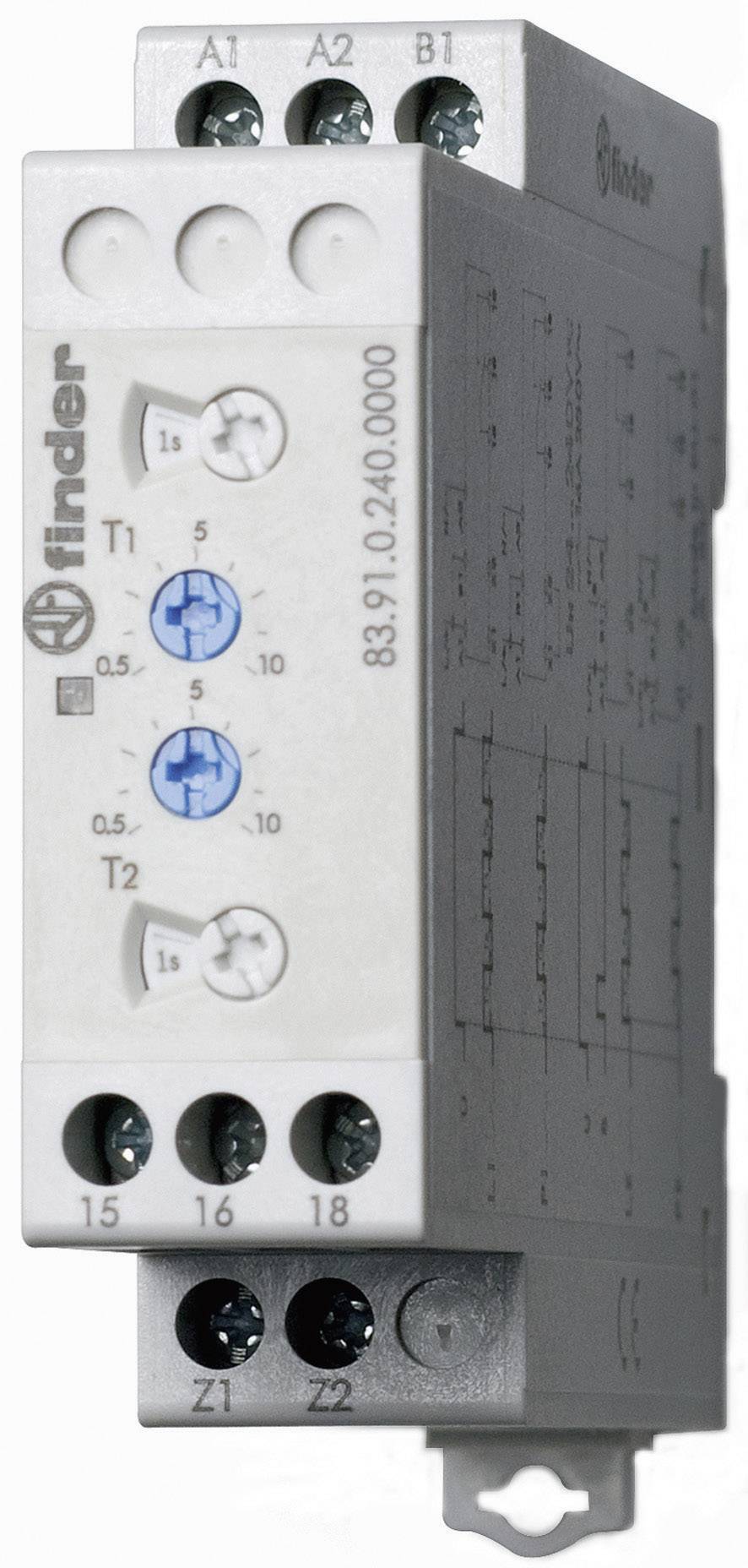 Finder 83.91.0.240.0000 83.91.0.240.0000 Relè temporizzato Multifunzionale 1 pz. Intervallo di tempo: 0.05 s (min) 1 scambio