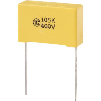 TRU COMPONENTS 1 ks fóliový kondenzátor MKS radiálne vývody 1 µF 400 V/DC 5 % 27.5 mm (d x š x v) 32 x 11 x 20 mm