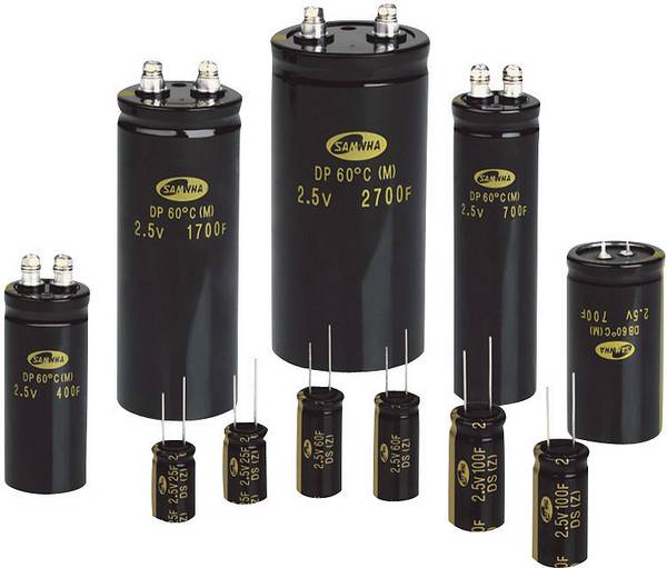 Samwha DS0E106Z10030BB Green Cap kondenzátor 10 F 2.5 V/DC 20 % (Ø x d) 10 mm x 30 mm 1 ks