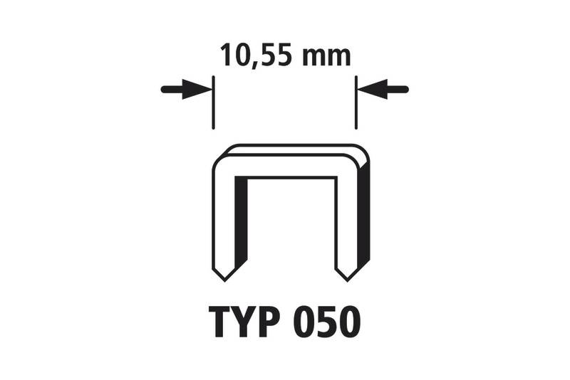 Obrázok zobrazuje sponku typu 050 so šírkou 10,55 mm.