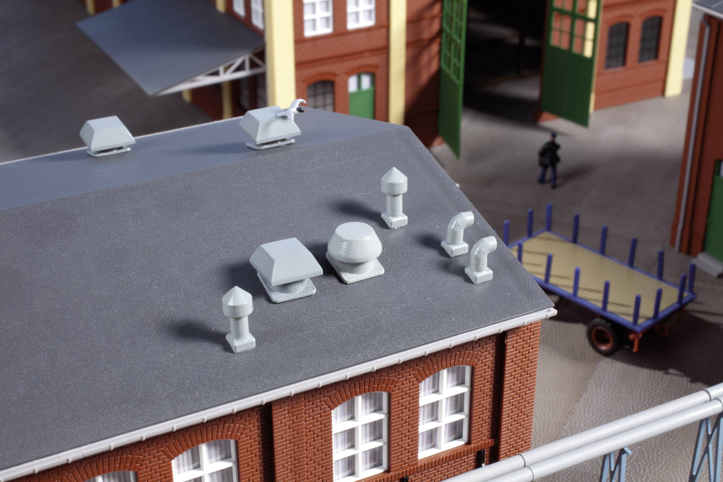 Auhagen 80103 H0 dakventilatoren (24 stuks) Kunststof bouwpakket afbeelding