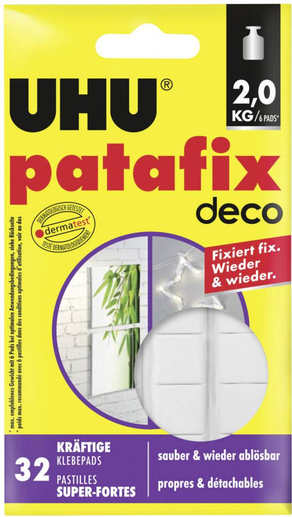 UHU  lepiace podložky patafix homedeco   Množstvo: 32 ks