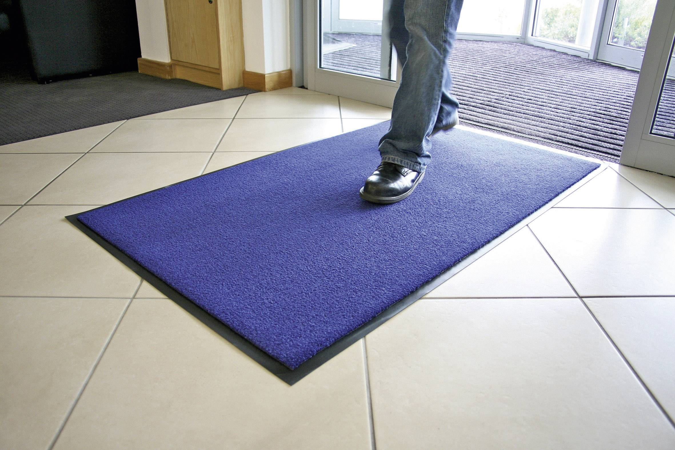 COBA Europe PP020003 Entra-Plush Vuilopvangmat (l x b x h) 1.8 m x 1.2 m x 7 mm Blauw