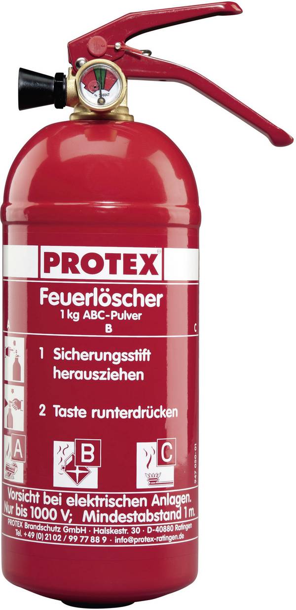 Protex  13931831 práškový hasiaci prístroj  1 l Trieda horenia: A, B, C 1 ks