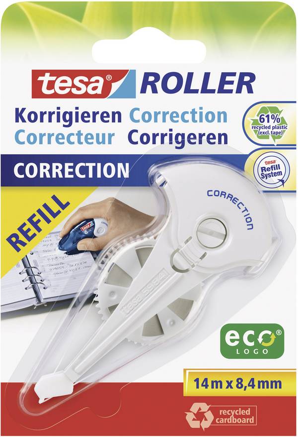 tesa doplňovacie kazeta do korekčného valčeka ROLLER 59986 8.4 mm biela 14 m 1 ks