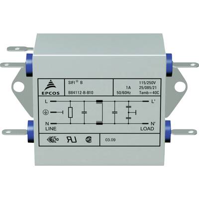 TDK B84112BB120, B84112BB120 odrušovací filter, 250 V/AC, 20 A, 1.8 mH