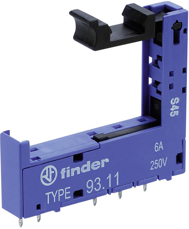 Finder 93.11 Zoccolo per relè con leva di bloccaggio Adatto per serie (Relè): Finder Serie 34 Finder 34.51, Finder 34.81 (L x L x A) 33 x 6.2 x 28.35 