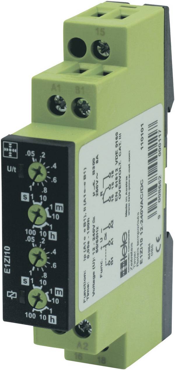 tele E1ZI10 12-240VAC/DC 110101 časové relé, 250 V/AC, 8 A, 1 ks