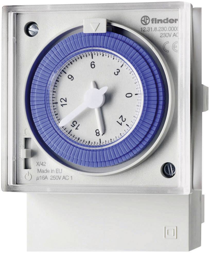 Finder 12.31.8.230.0000 Schakelklok voor frontopbouw 230 V/AC Dagprogramma afbeelding