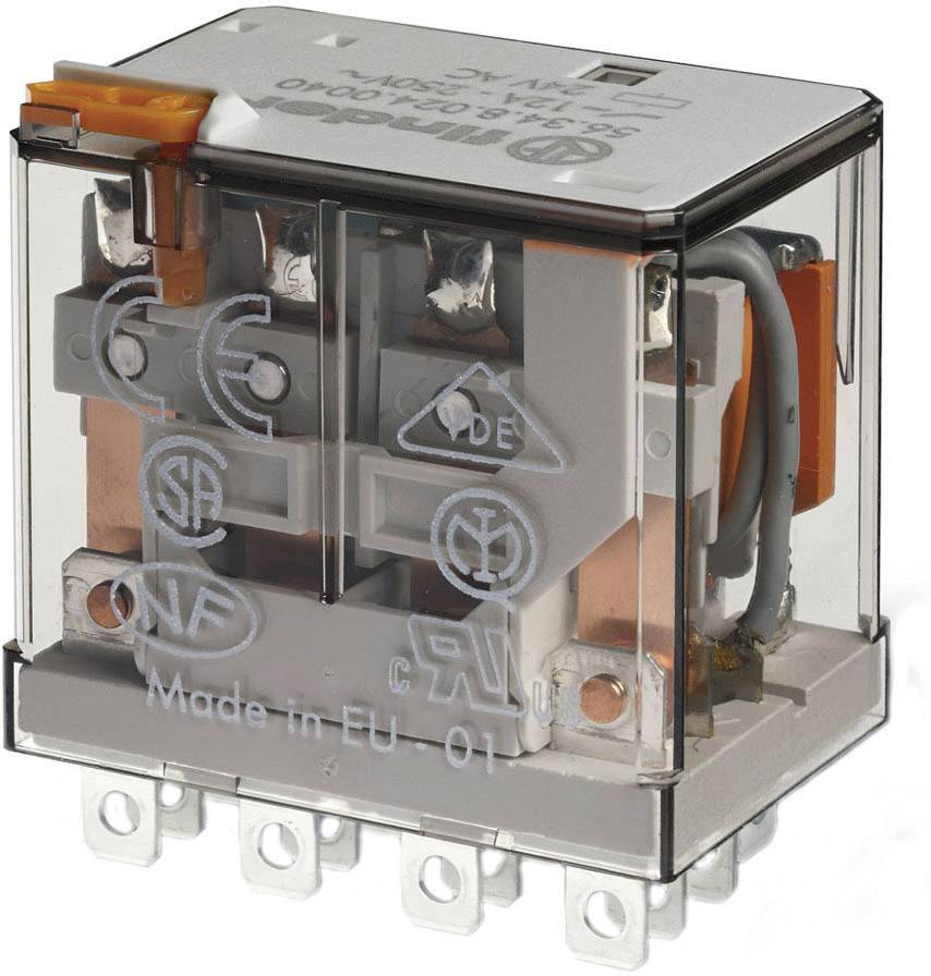 Finder 56.34.8.230.0040 Relè ad innesto 230 V/AC 12 A 4 scambi 1 pz. Tray