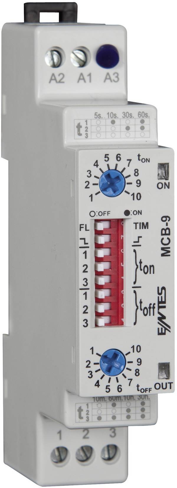 ENTES MCB-9 101585 časové relé, 0.1 s - 30 h, 230 V/AC, 8 A, 1 ks