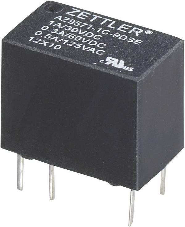 Zettler Electronics AZ9571-1C-12DSE, 507452 relé do DPS, monostabilný, 1 cievka, 60 V/DC, 125 V/AC, 1 A, 1 ks