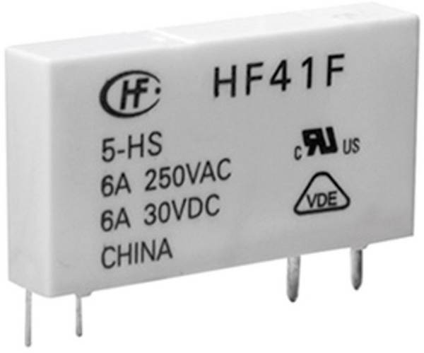 Hongfa HF41F/024-ZST, HF41F/024-ZST relé do DPS, monostabilný, 1 cievka, 125 V/DC, 400 V/AC, 6 A, 1 ks