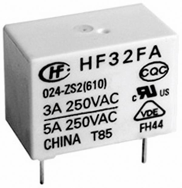 Hongfa HF32FA/005-HSL2 (610), HF32FA/005-HSL2 (610) relé do DPS, monostabilný, 1 cievka, 30 V/DC, 250 V/AC, 5 A, 1 ks