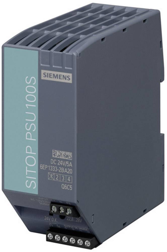 Alimentatore per guida DIN Siemens SITOP PSU100S 24 V/5 A 24 V/DC 5 A 120 W 1 x