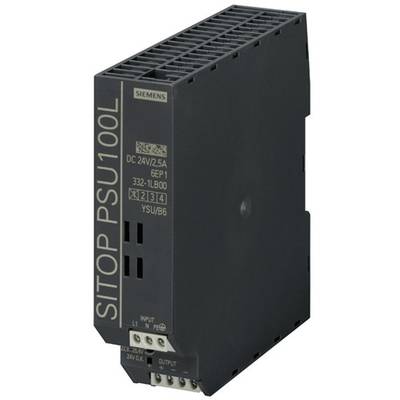 Siemens SITOP PSU100L 24 V/2,5 A sieťový zdroj na montážnu lištu (DIN lištu), 24 V/DC, 2.5 A, 60 W, výstupy 1 x