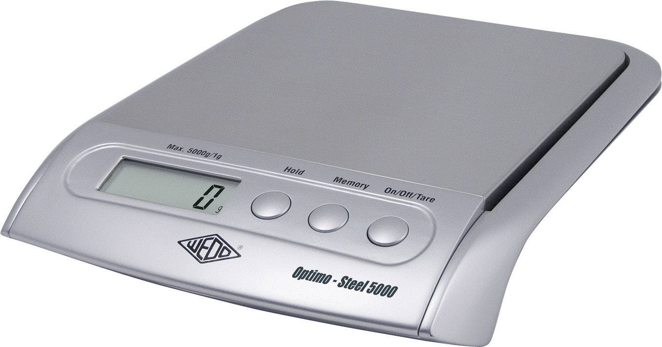 WEDO 485154 balíková váha Max. váživosť 5 kg Rozlíšenie 1 g strieborná-0