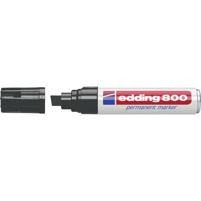 Permanentný popisovač Edding 800 v striebornej farbe s odstráneným uzáverom, ukazujúci širokú špičku.