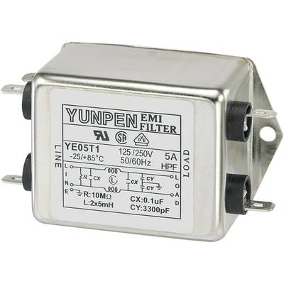 Yunpen YE05T1 odrušovací filter  250 V/AC 5 A 5 mH (d x š x v) 75 x 51 x 37 mm 1 ks 