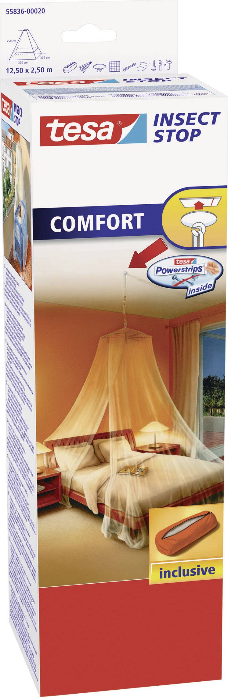tesa COMFORT 55836-00020-00 Zanzariera (L x A) 2500 mm x 12500 mm Bianco 1 pz.