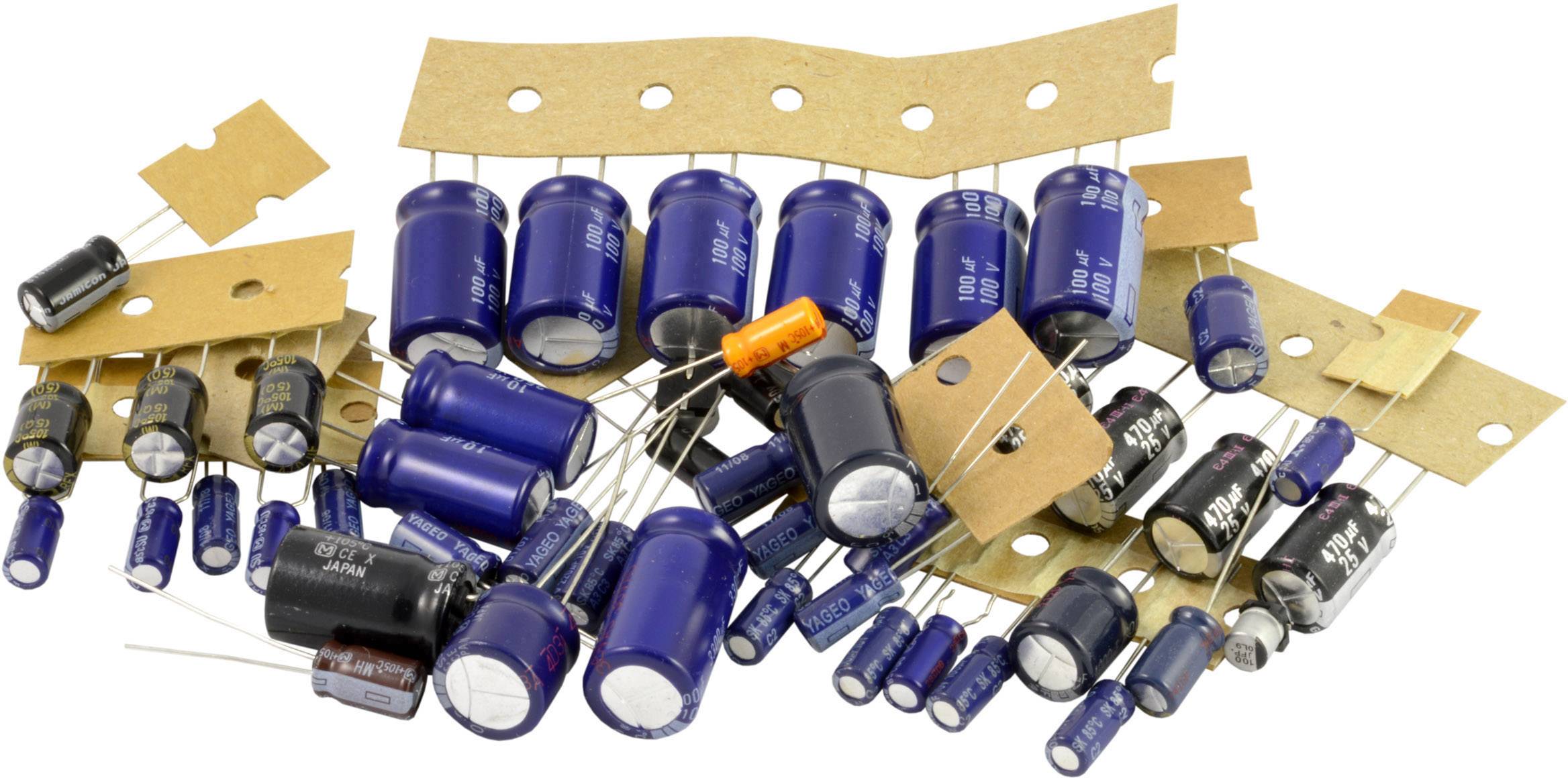 Assortimento di condensatori elettrolitici Kemo S005 50 Parti