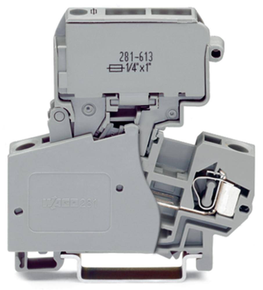 WAGO 281-613 istiace svorka 10 mm pružinová svorka Osadenie: L sivá 50 ks Box