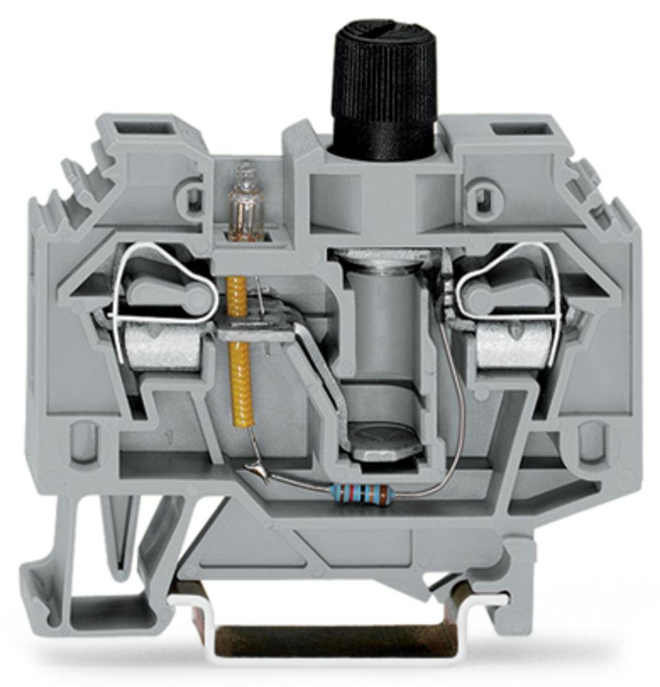 WAGO 282-128/281-418 istiace svorka 13 mm pružinová svorka Osadenie: L sivá 40 ks Package