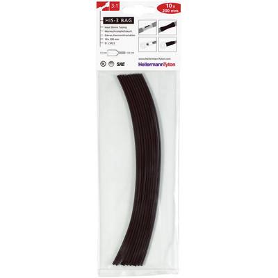Balenie zmršťovacích hadíc značky HellermannTyton. Obsahuje 10 kusov s rozmermi 3,2 mm x 200 mm. Zmršťovací pomer 3:1.