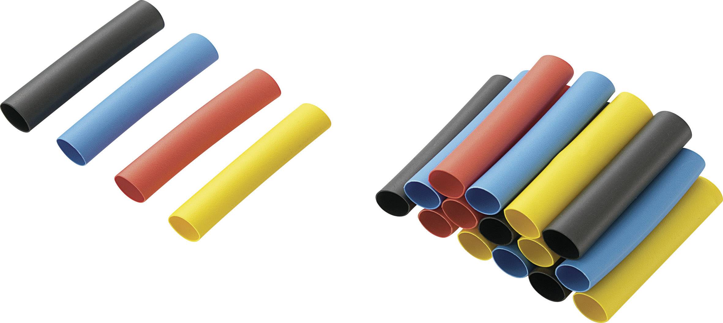 TRU COMPONENTS 1571321 Krympeslangesortiment Flerfarvet 6.40 mm 3.20 mm Krympningshastighed:2:1 20 stk