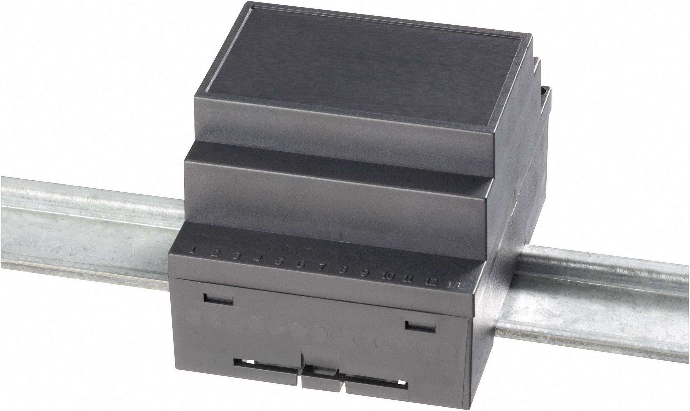 Weltron WMH/4TE#001 DIN-rail-behuizing 71.5 x 91 x 62 ABS 1 stuk(s) afbeelding