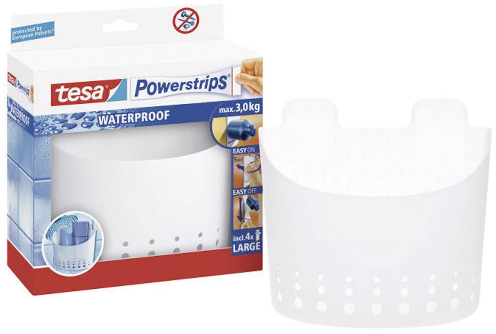 tesa 59706 tesa Powerstrips® Waterproof kurv Hvid