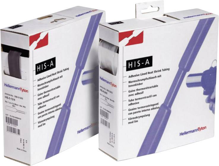 HellermannTyton 308-11203 Krympeslange med lim Transparent 12 mm 4 mm Krympningshastighed:3:1 5 m